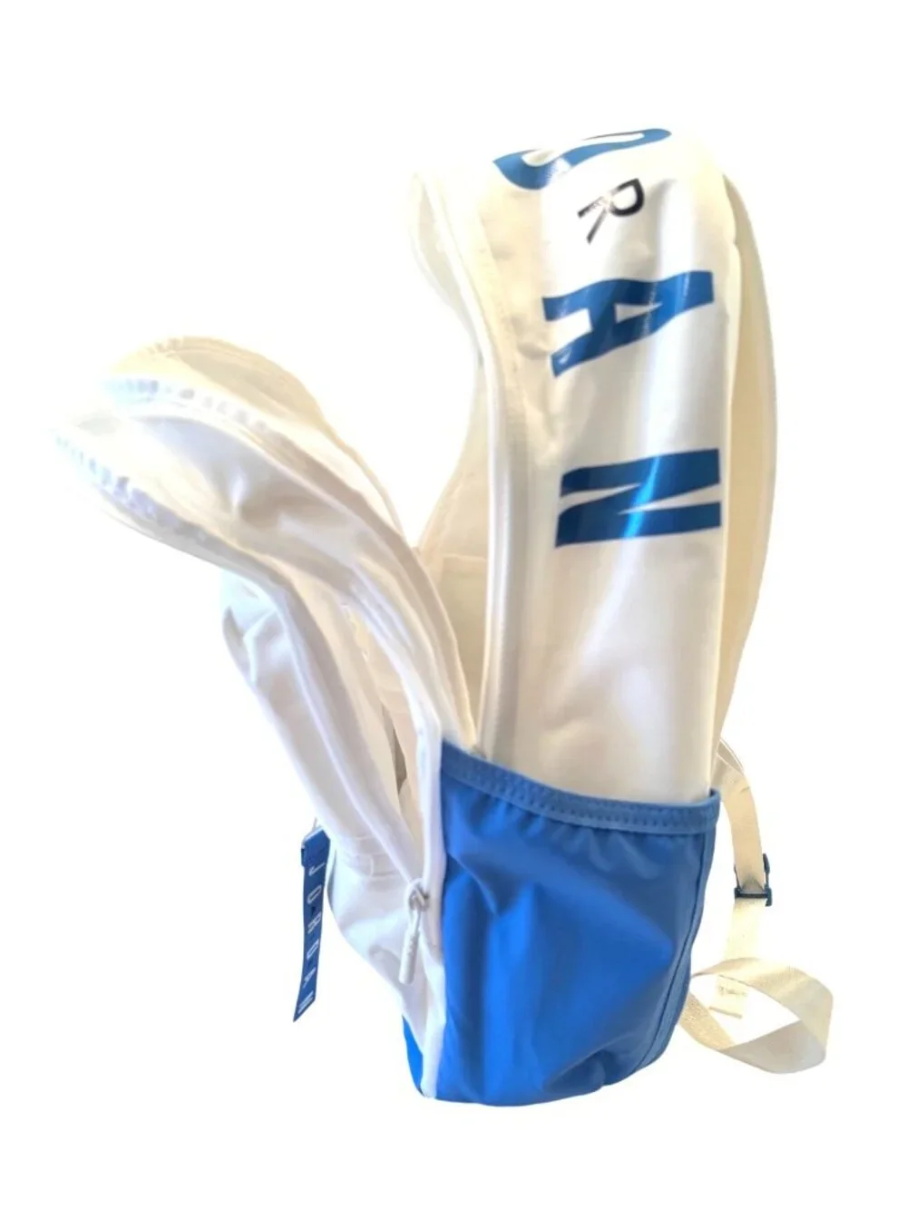Air Jordan Jumpman 15 Backpack  White Blue Laptop Zipper Pockets NWT